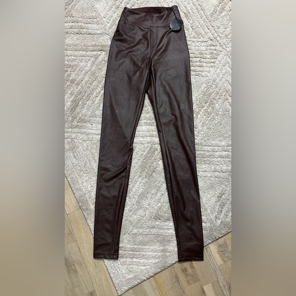 NWT 2 pairs of Faux Leather Leggings